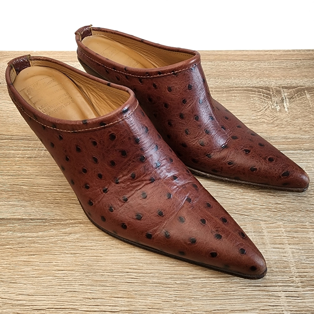R.M. Williams Brown Mules with Black Accents